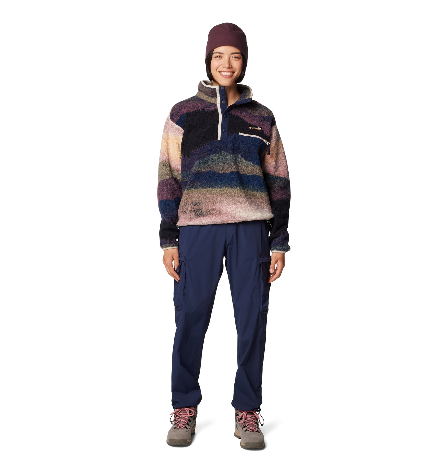 Women's Helvetia™ II Cropped Sherpa Half Snap Printed Fleece