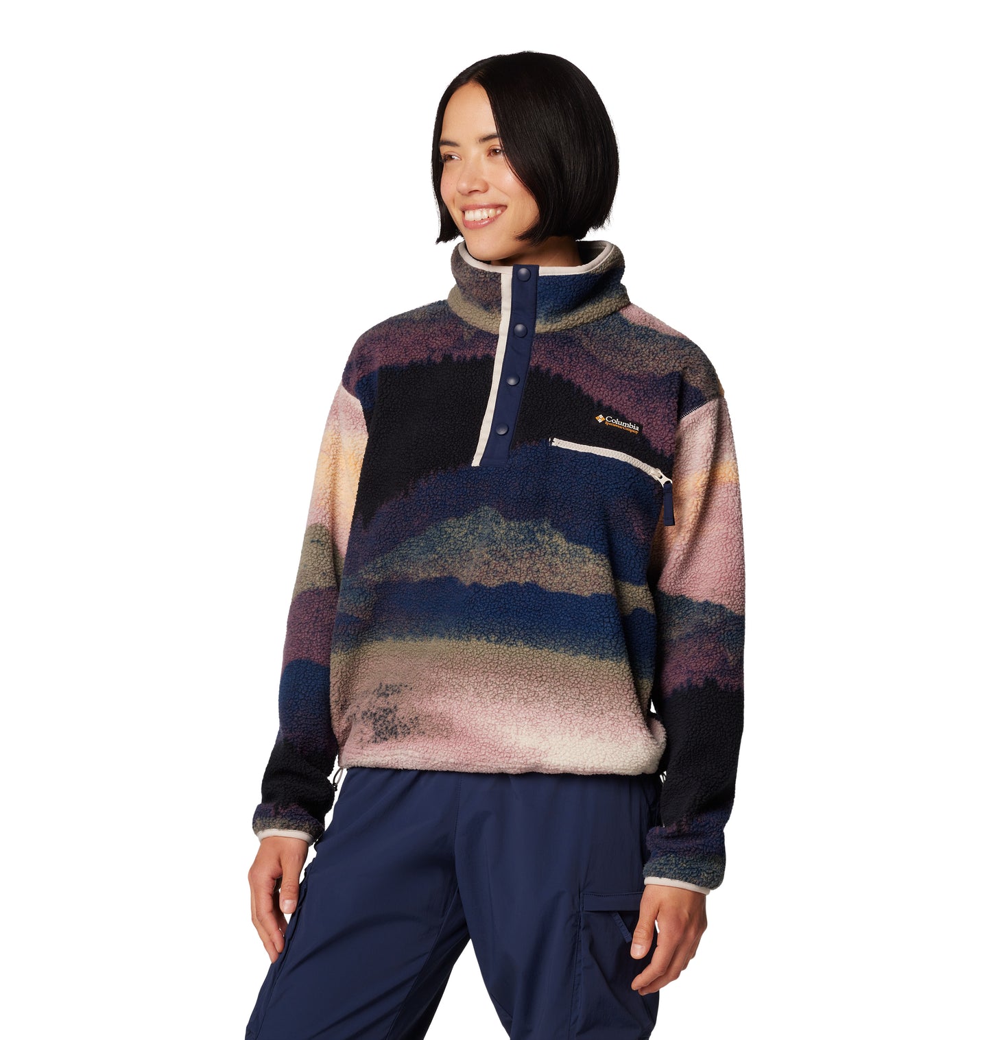 Women's Helvetia™ II Cropped Sherpa Half Snap Printed Fleece