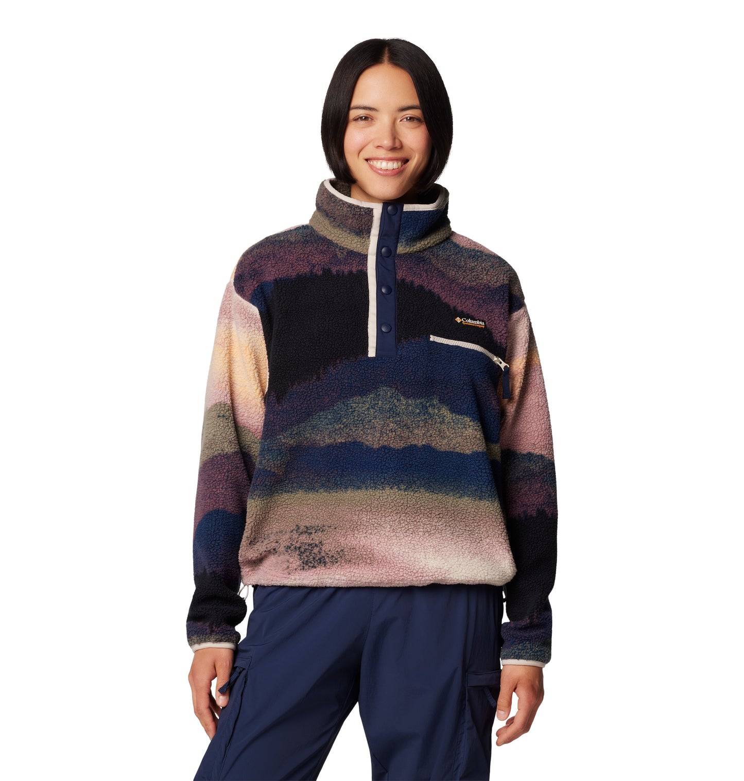 Women's Helvetia™ II Cropped Sherpa Half Snap Printed Fleece